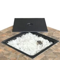AZ Patio Heaters - Square Tile Propane Fire Pit, 40K BTU -Pure Pools Store Square Tile Propane Fire Pit 40K BTU 2