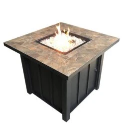 AZ Patio Heaters - Square Tile Propane Fire Pit, 40K BTU