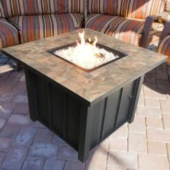 AZ Patio Heaters - Square Tile Propane Fire Pit, 40K BTU -Pure Pools Store Square Tile Propane Fire Pit 40K BTU 4