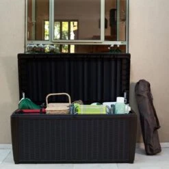 Keter - Sumatra Brown 135 Gallon Deck Box -Pure Pools Store Sumatra Brown 135 Gallon Deck Box 3