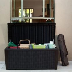 Keter - Sumatra Brown 135 Gallon Deck Box -Pure Pools Store Sumatra Brown 135 Gallon Deck Box 9