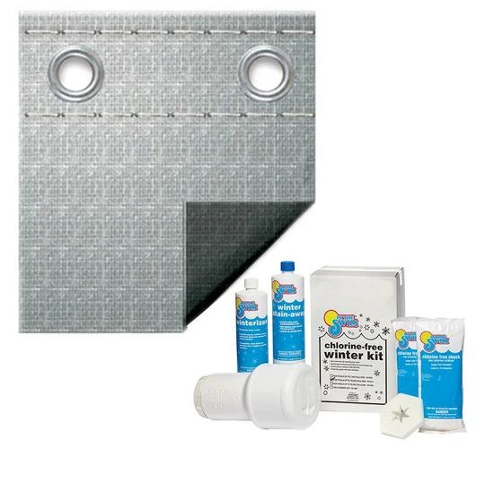 Super Polar Plus 16-Year 18' X 33' Oval Winter Pool Cover With Pool Closing Kit Up To 15,000 Gallons Bundle 1 Super Polar Plus 16-Year 18' X 33' Oval Winter Pool Cover With Pool Closing Kit Up To 15,000 Gallons Bundle