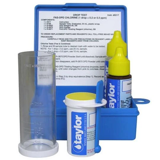 Taylor Technologies - Taylor FAS-DPD Chlorine Drop Test Kit K-1515-A 1 Taylor Technologies - Taylor FAS-DPD Chlorine Drop Test Kit K-1515-A