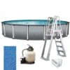 Leslie's - Weekender Premium 27' Round Above Ground Pool Package With Upgraded 19" Filter